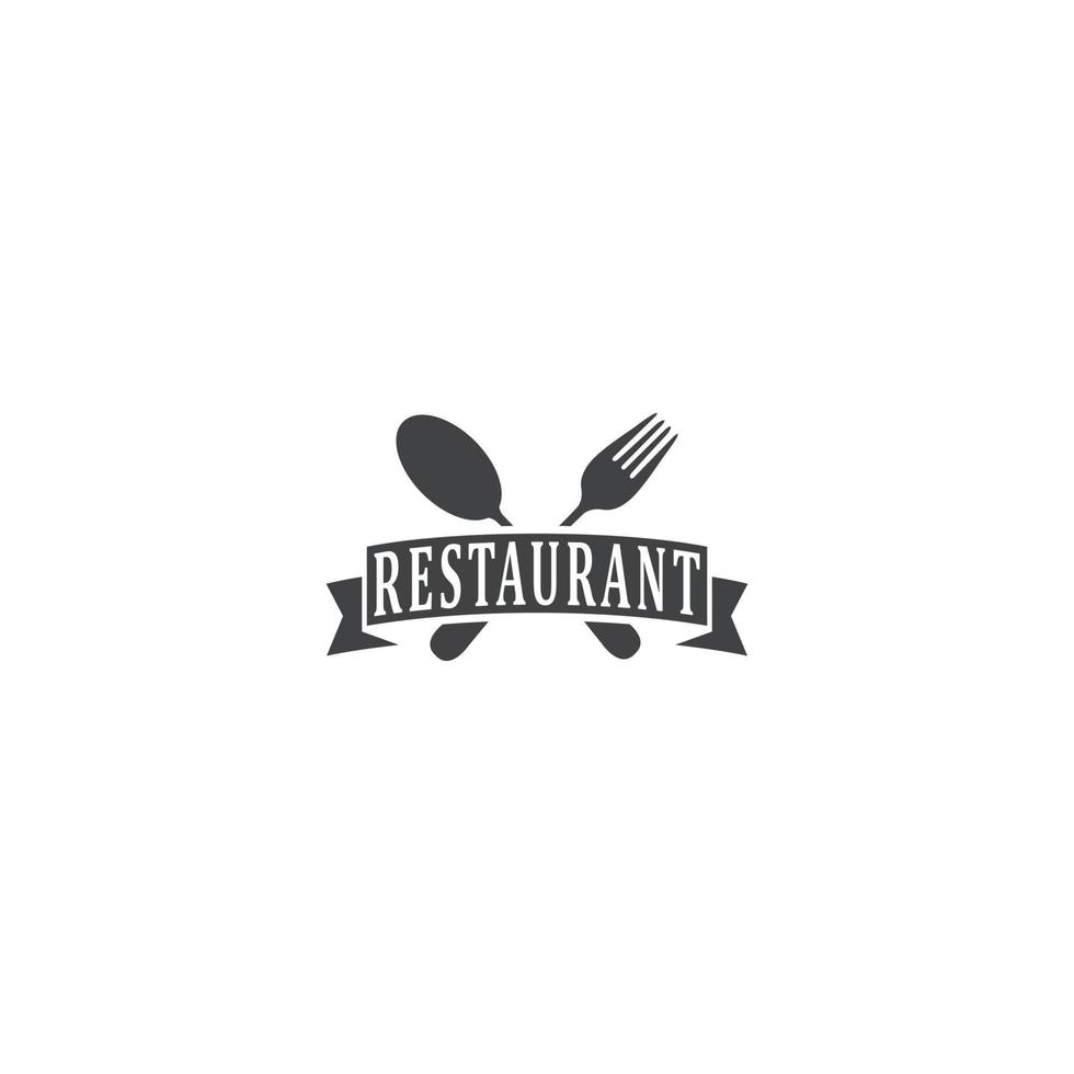modelo de logotipo de restaurante em fundo branco vetor