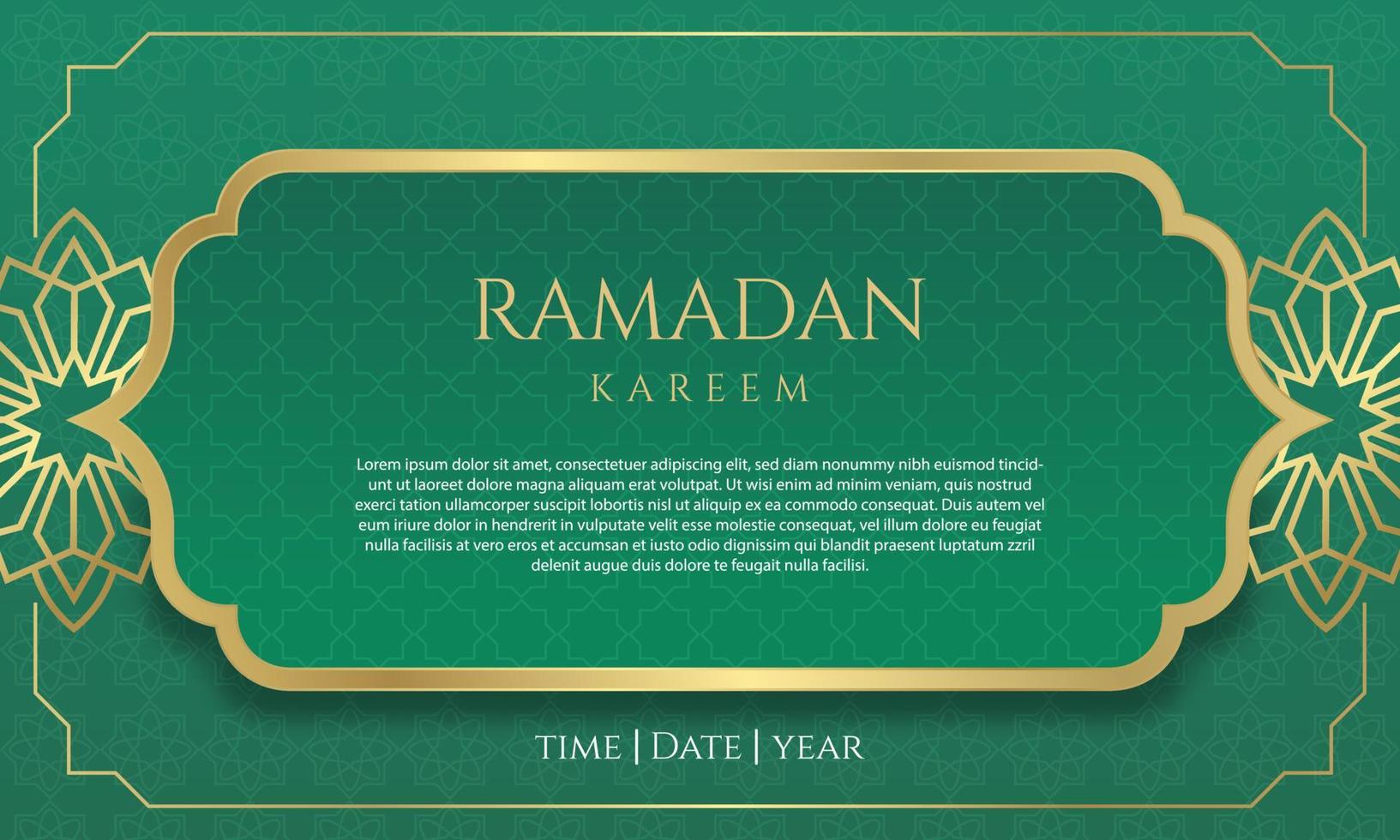 modelo de plano de fundo de cartão de saudação ramadan kareem vetor