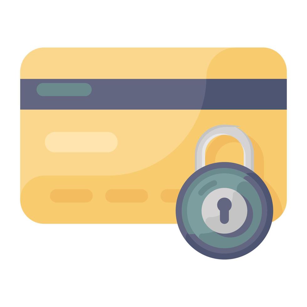 vetor de privacidade do cartão em estilo editável, segurança do cartão