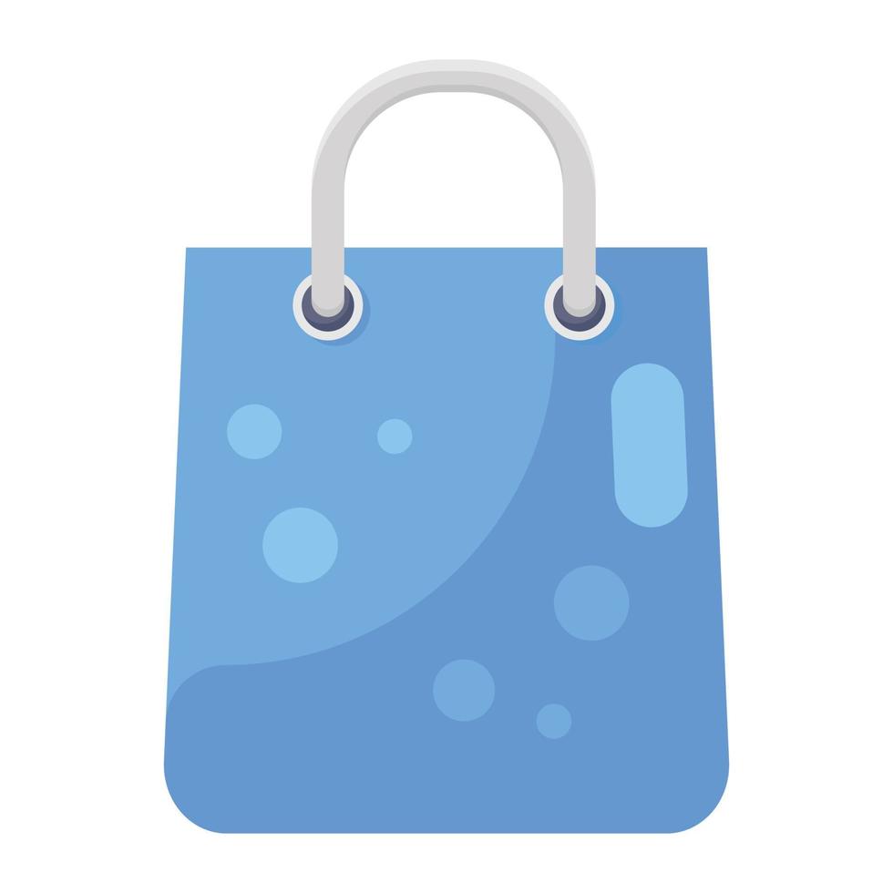 design de vetor plano de ícone de sacola de compras