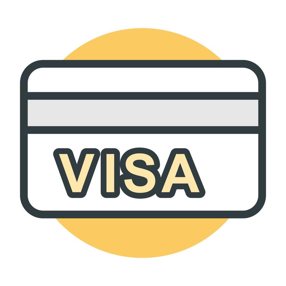 conceitos de cartão visa vetor