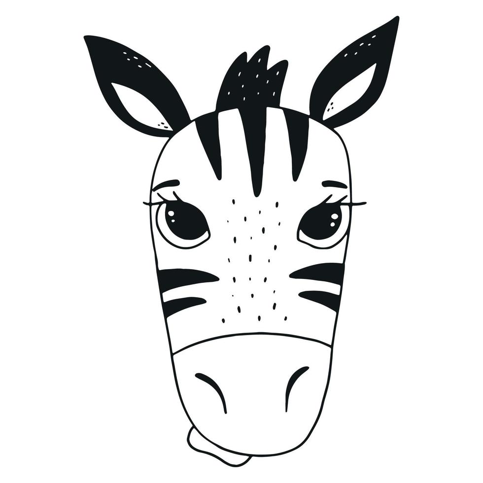 ilustração fofa de uma zebra bebê para decoração de quarto de bebê, pôsteres, estampas, adesivos, cartões, vestuário, sublimação, etc. eps 10 vetor