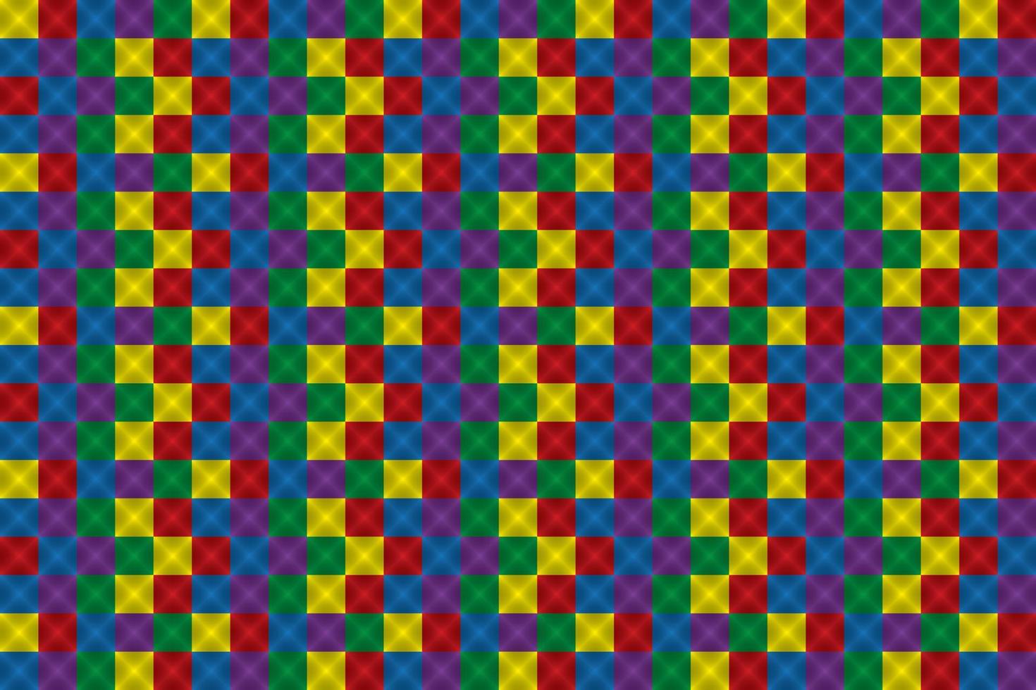 abstrato colorido com cor vermelha, amarela, azul, roxa e verde, quadrado, padrão de mosaico. ilustração vetorial. vetor