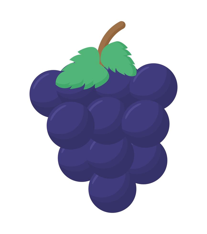 ilustração de uvas fofas vetor