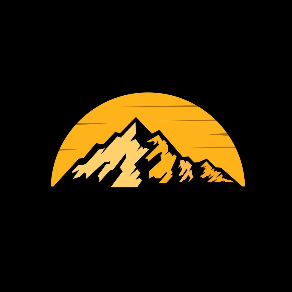 montanhas. ilustração de design de vetor de logotipo de montanha. vetor de ícone de montanha.