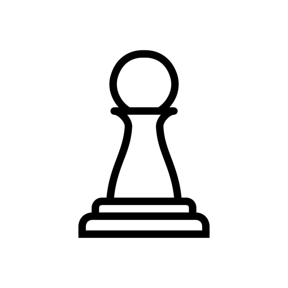 ícone de peão isolado no fundo branco da coleção de jogos de xadrez. peão  ícone linha fina contorno peão linear símbolo para logotipo, web, app, ui.  6618329 Vetor no Vecteezy
