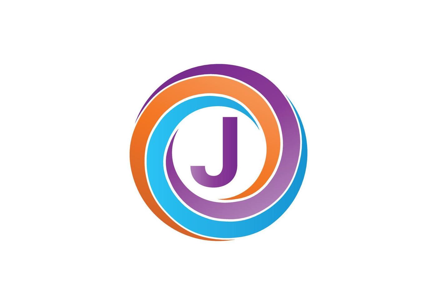 este é o design criativo do logotipo do ícone da letra j vetor