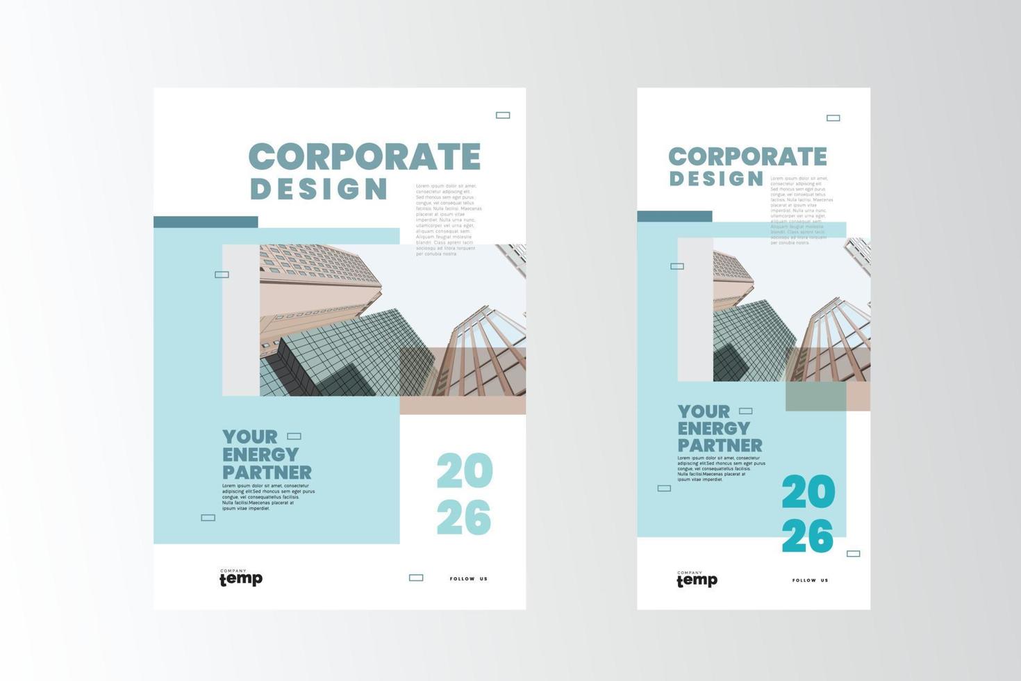 modelo de design de layout de pôster corporativo vetor