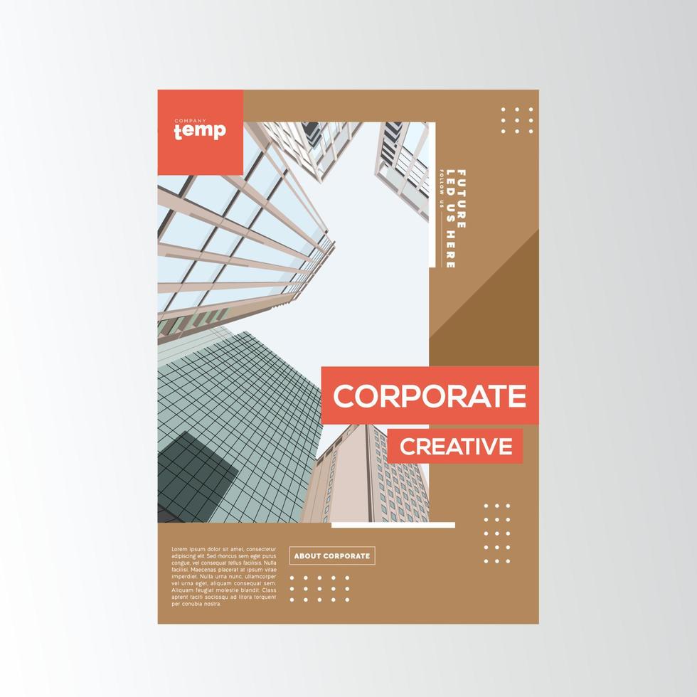 modelo de design de layout de pôster corporativo vetor