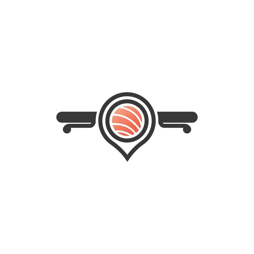 logotipo do restaurante de sushi vetor