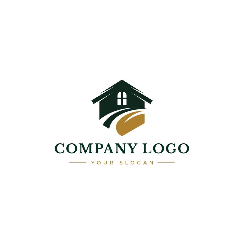 vetor de design de logotipo de casa de construção