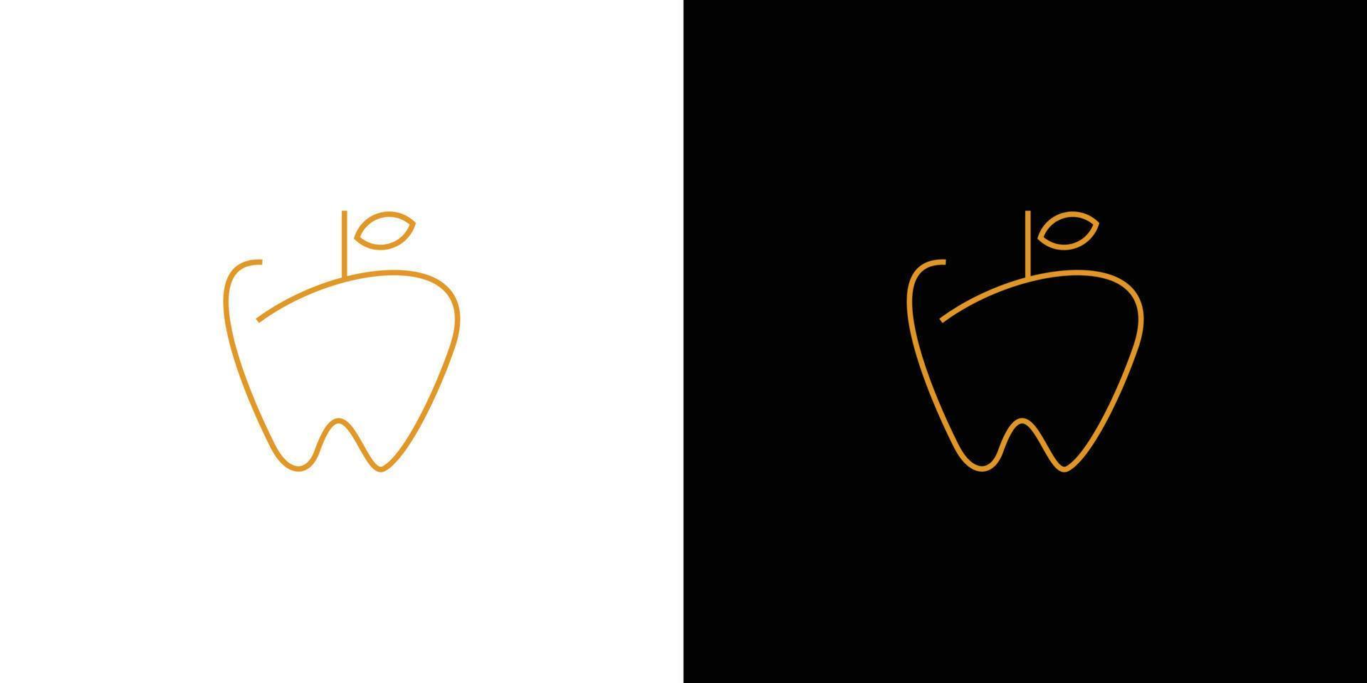 design de logotipo de dentes naturais exclusivo e atraente vetor