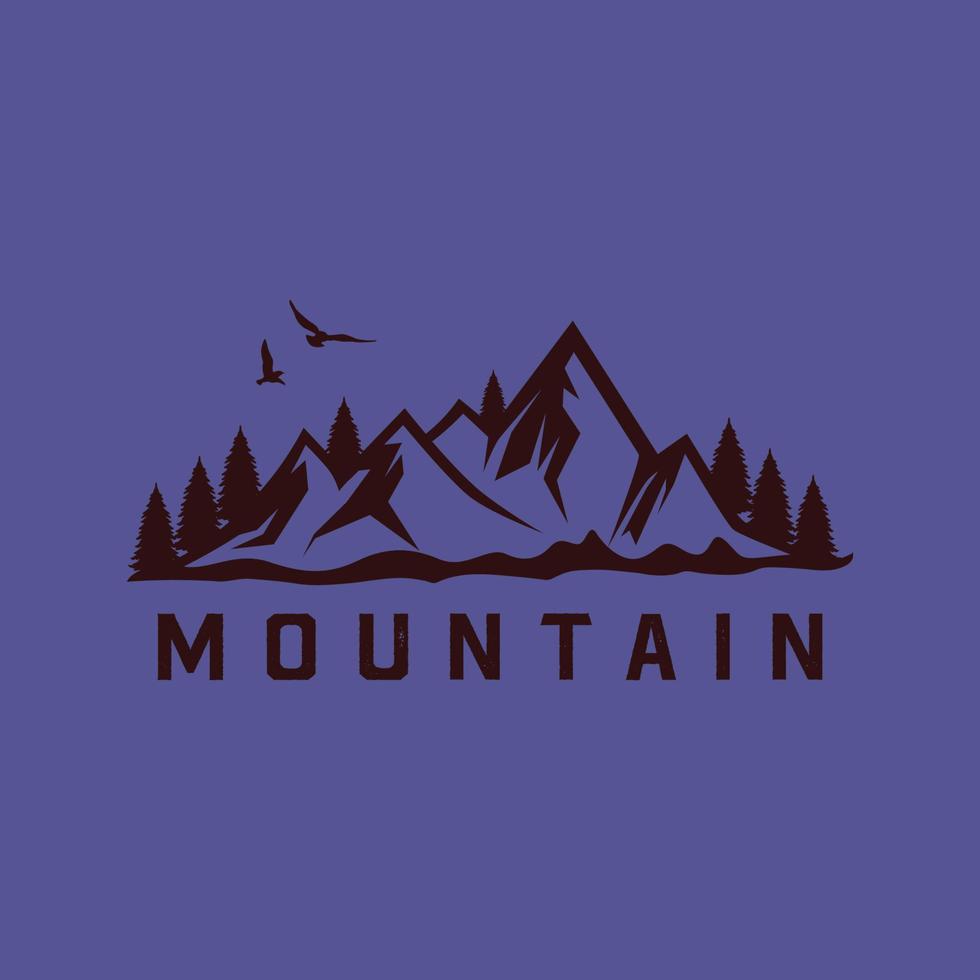 design vintage de logotipo de montanha grátis vetor