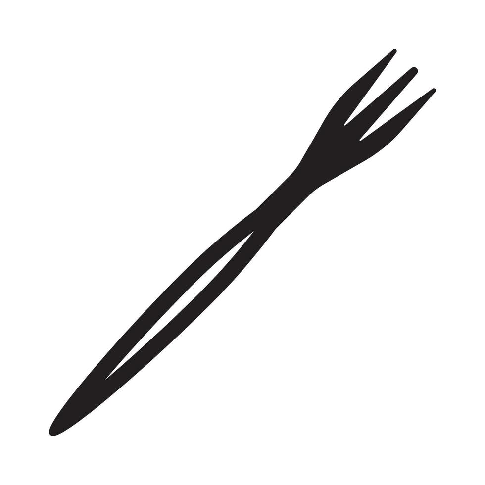 ícone de vetor plano de garfo para aplicativos e sites