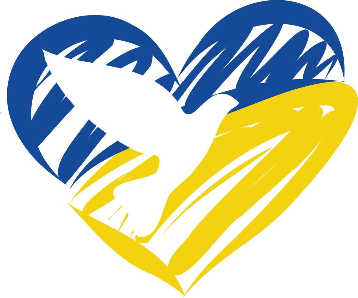 o coração do mundo na Ucrânia. vetor