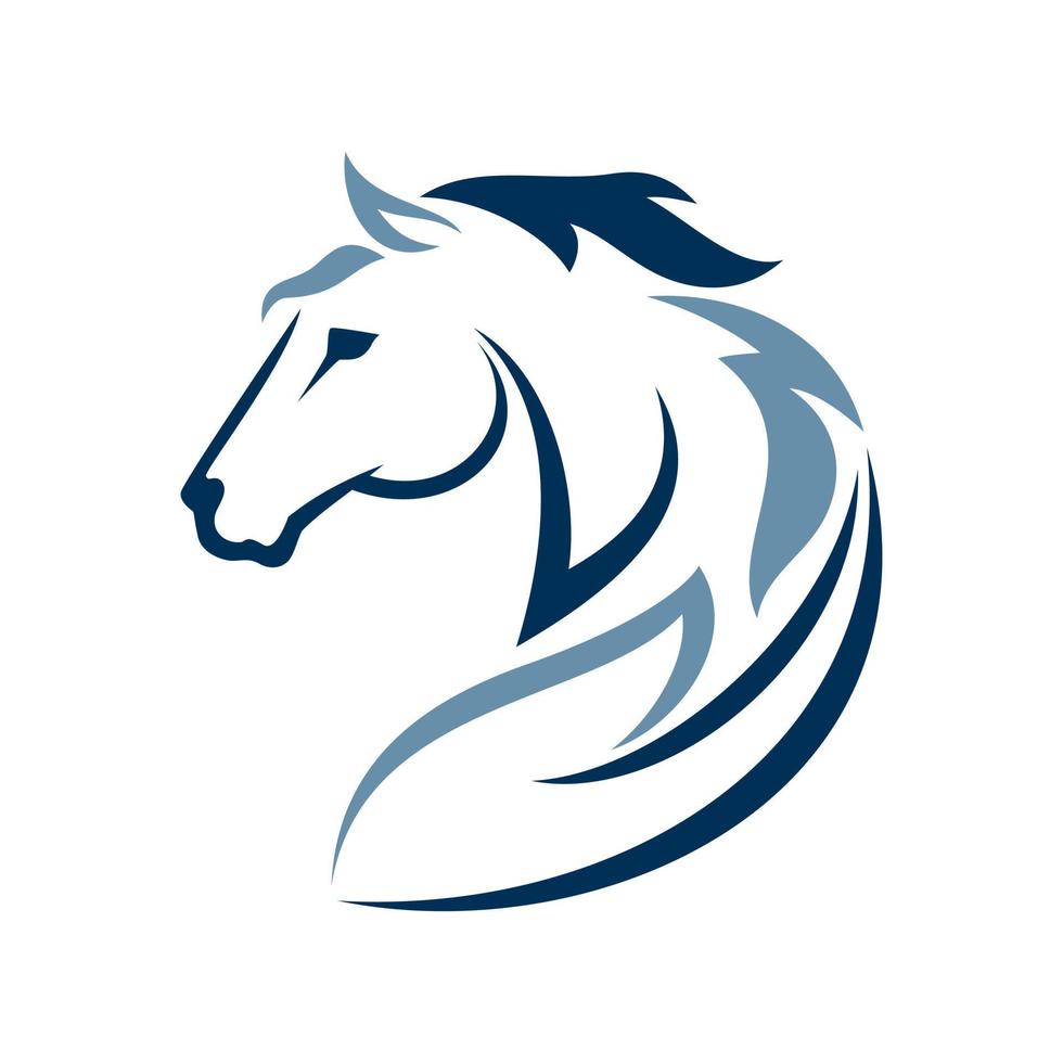 ilustração vetorial de design de logotipo de cavalos vetor