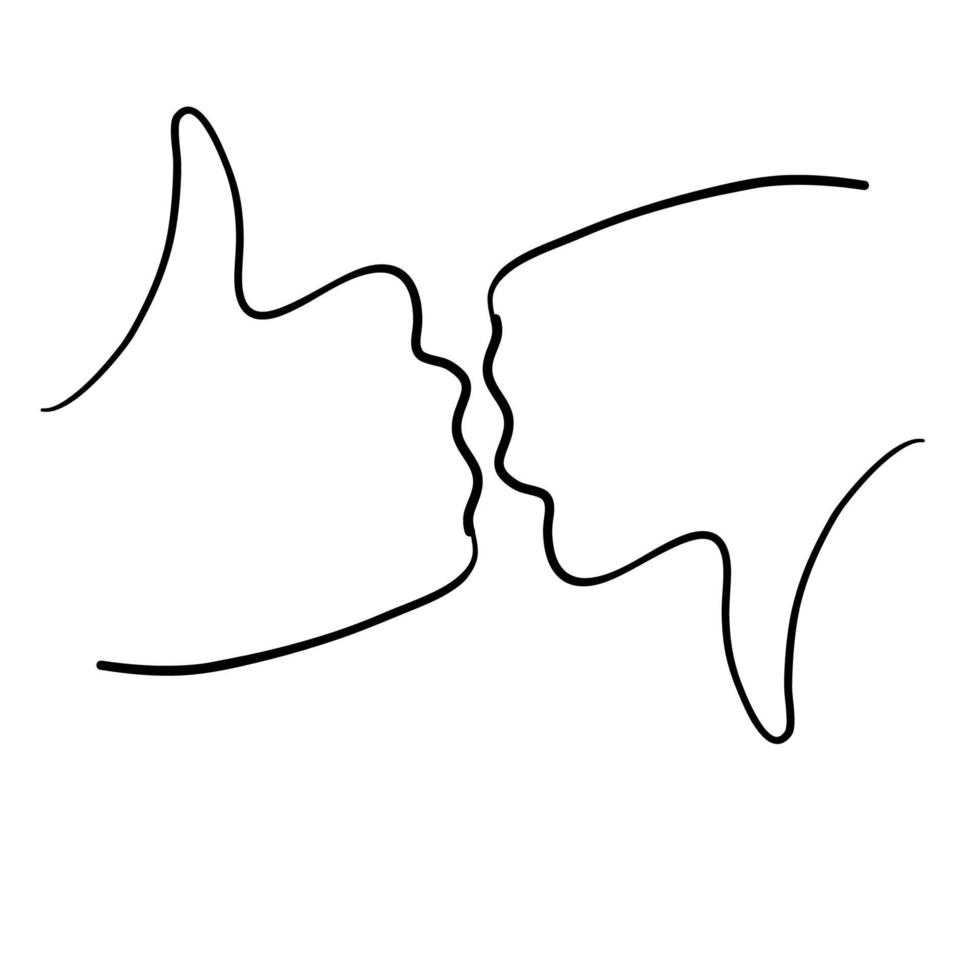 doodle desenhado à mão como ícone de antipatia no estilo cartoon vetor