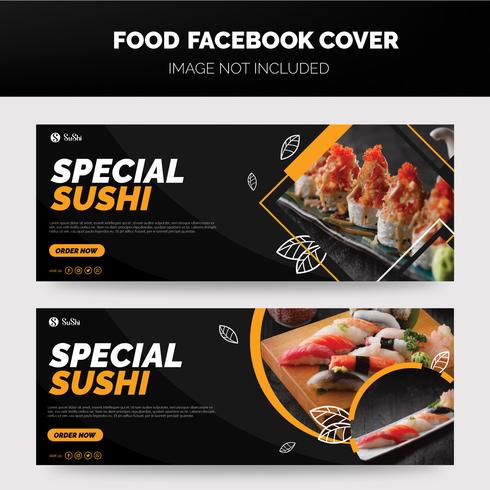 Banner de sushi vetor