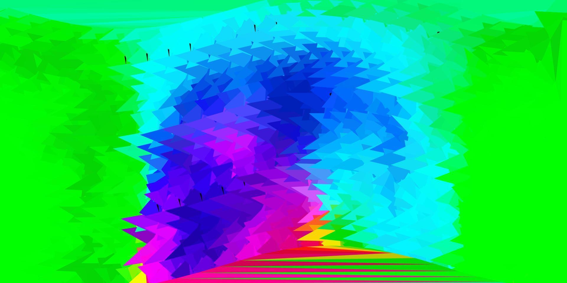 luz multicolor vetor abstrato triângulo padrão.