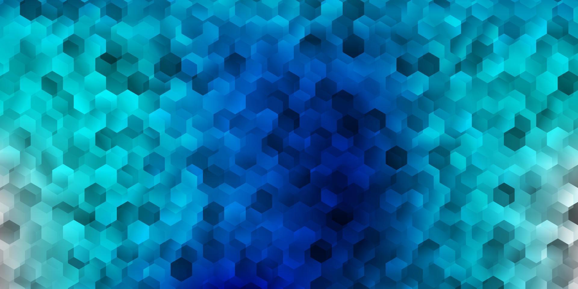 pano de fundo azul claro do vetor com um lote de hexágonos.