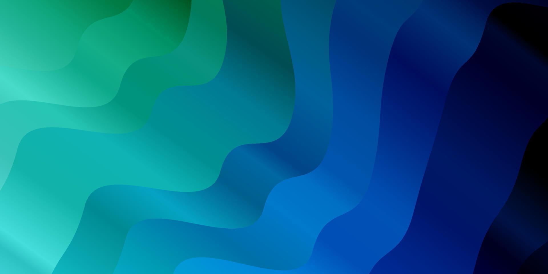 pano de fundo vector azul e verde claro com curvas.