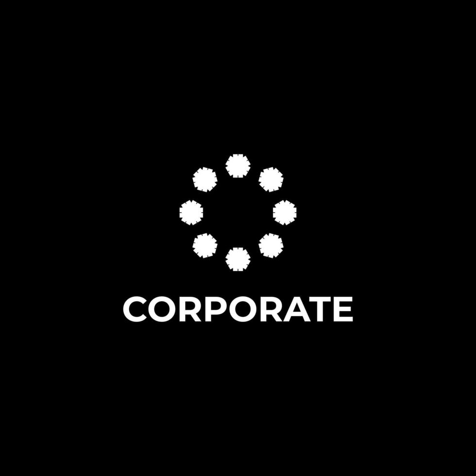 design de logotipo plano simples corporativo de tecnologia abstrata vetor