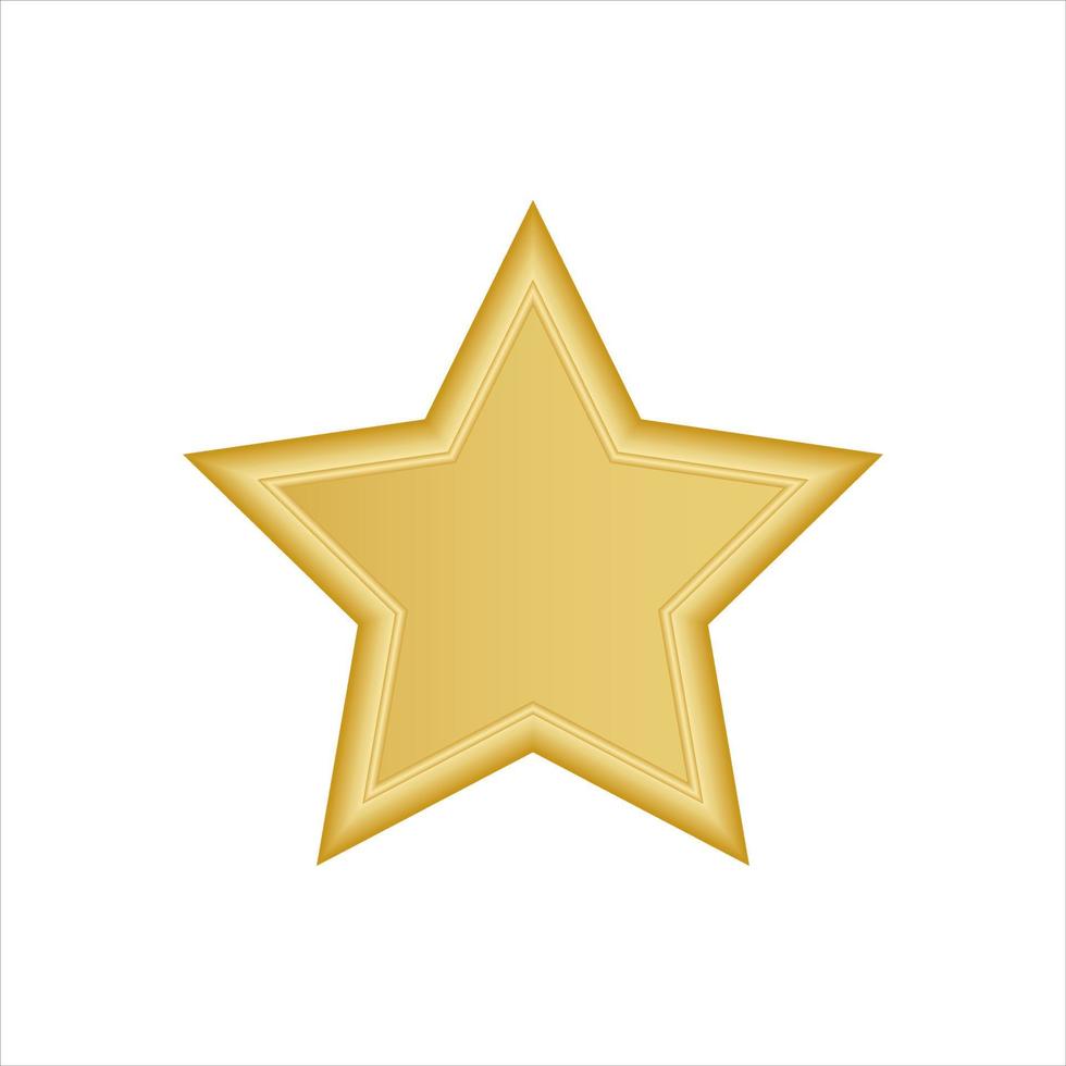estrela de ouro isolada no fundo branco vetor