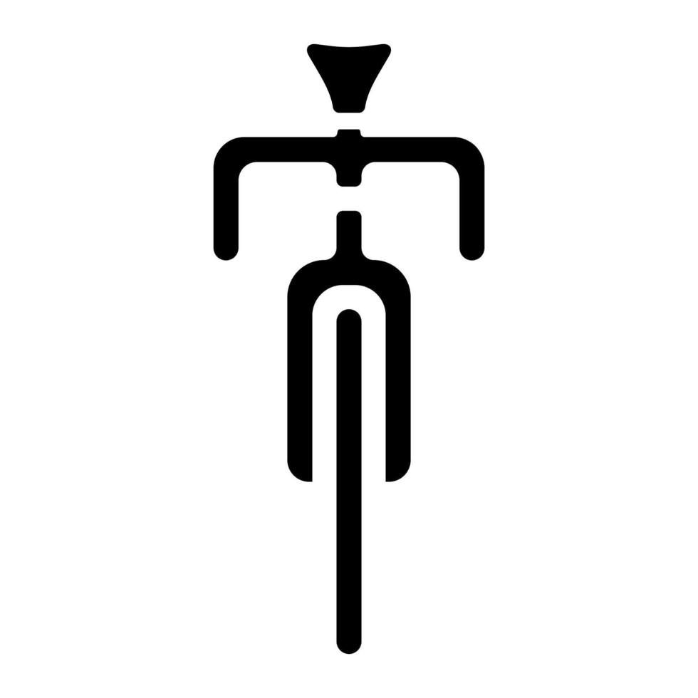 ícone preto. ícone de bicicleta simples. vetor