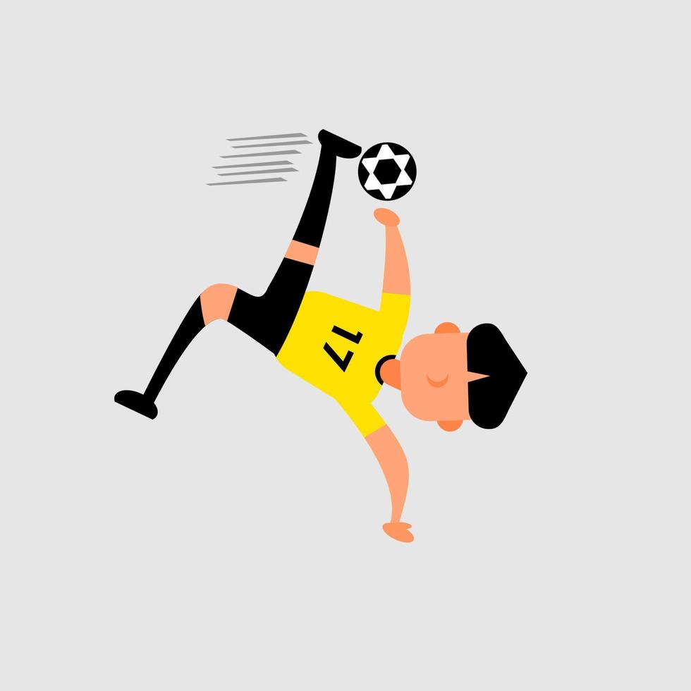 ilustração de jogador de futebol vetor
