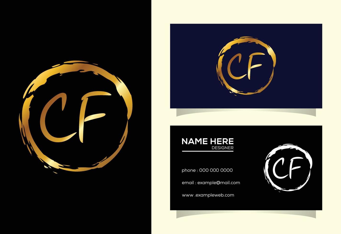 design inicial do logotipo da letra do monograma cf. símbolo gráfico do alfabeto para identidade de negócios corporativos vetor