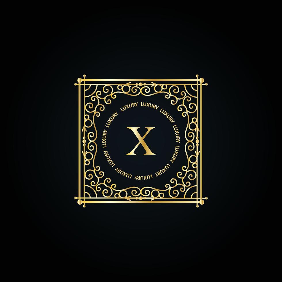 novo design de modelo de logotipo de luxo premium em vetor para restaurante, realeza, boutique, café, hotel, heráldica, joias, moda e outras ilustrações vetoriais