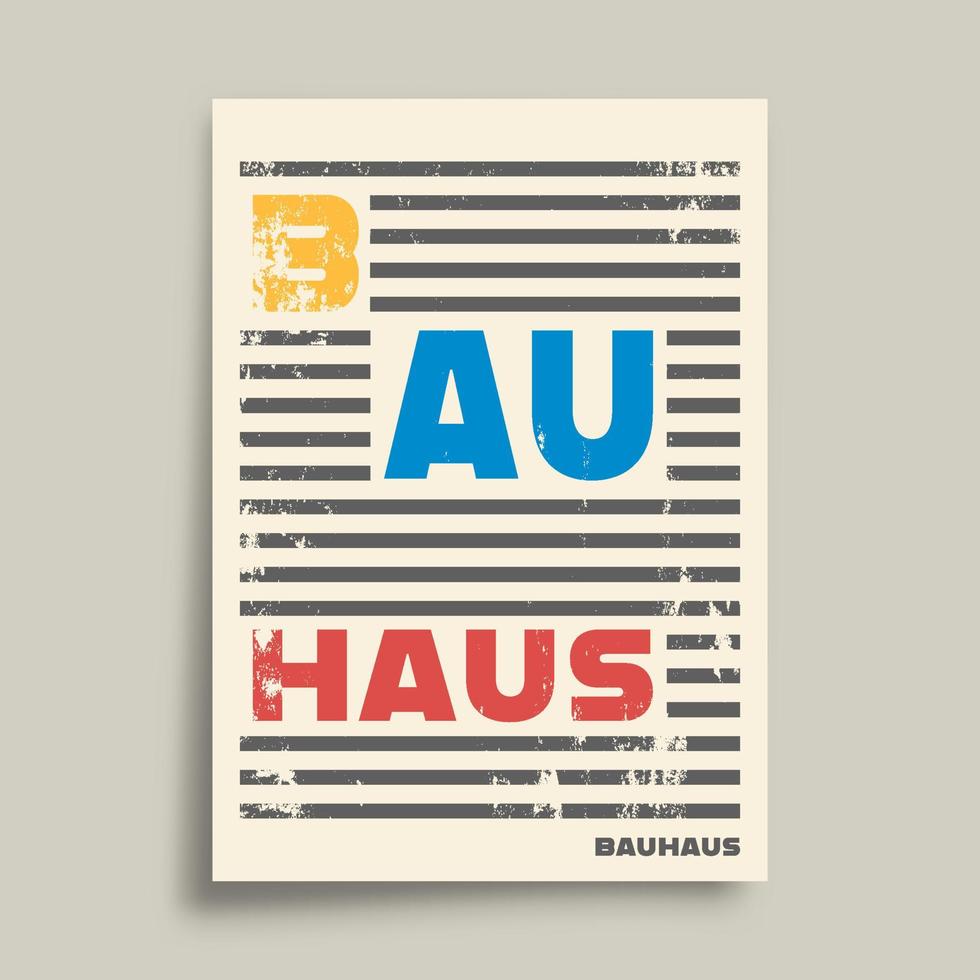 bauhaus design minimalista para flyer, pôster, capa de folheto, plano de fundo, papel de parede, tipografia ou outros produtos de impressão. ilustração vetorial. vetor