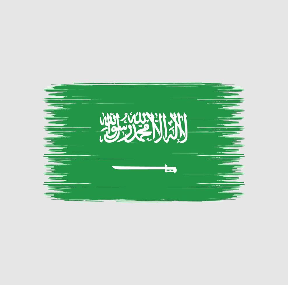pinceladas de bandeira da arábia saudita. bandeira nacional vetor