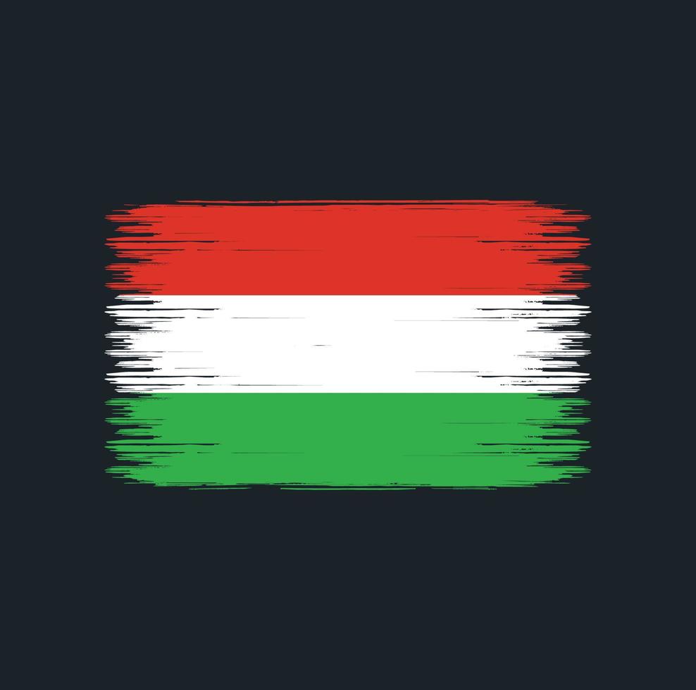 pinceladas de bandeira da Hungria. bandeira nacional vetor