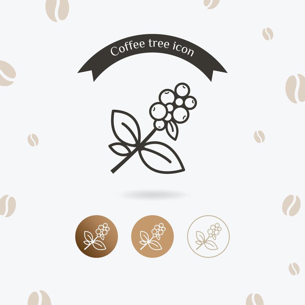 ícone de planta de café vetor