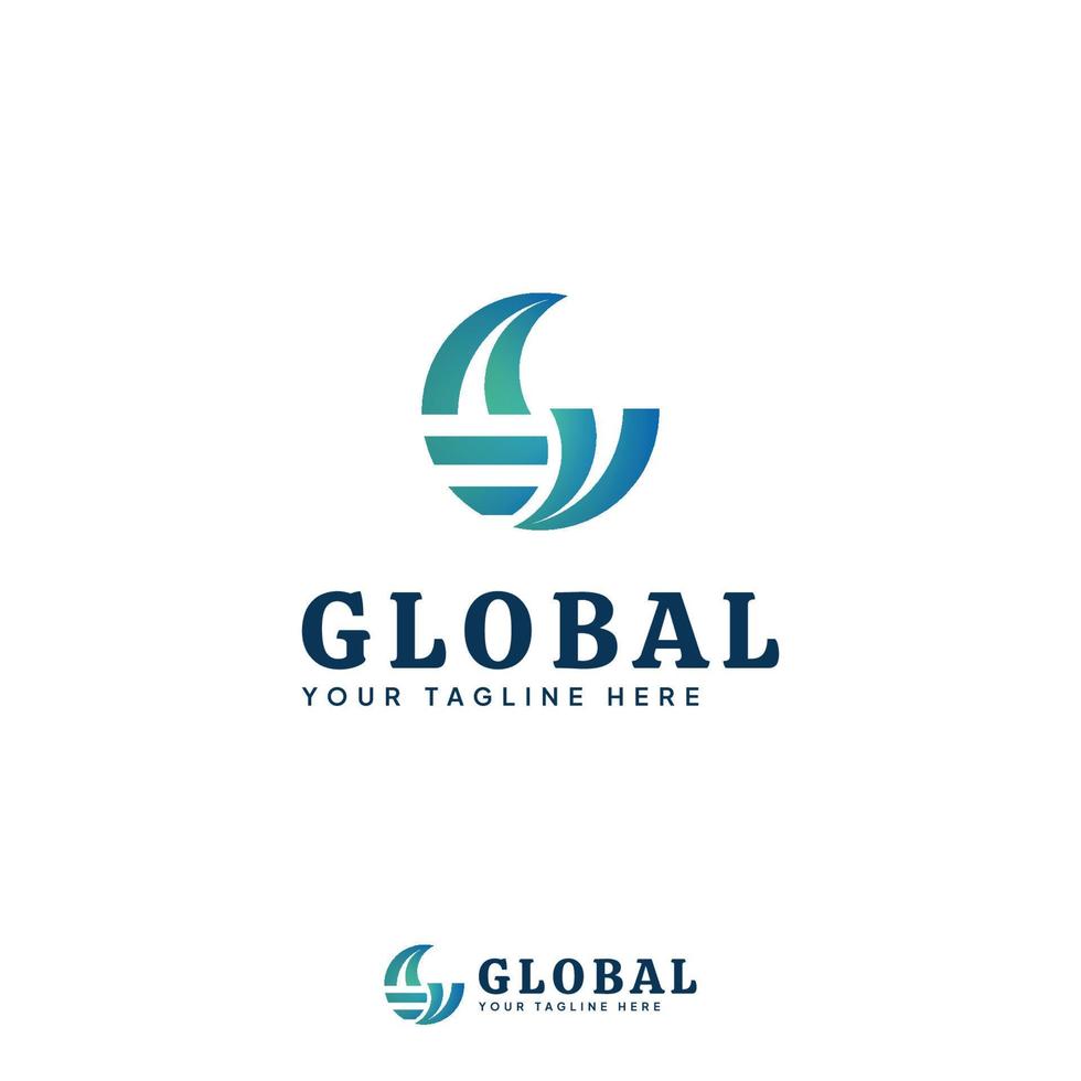 vetor de ícone global do logotipo, logotipo da letra g