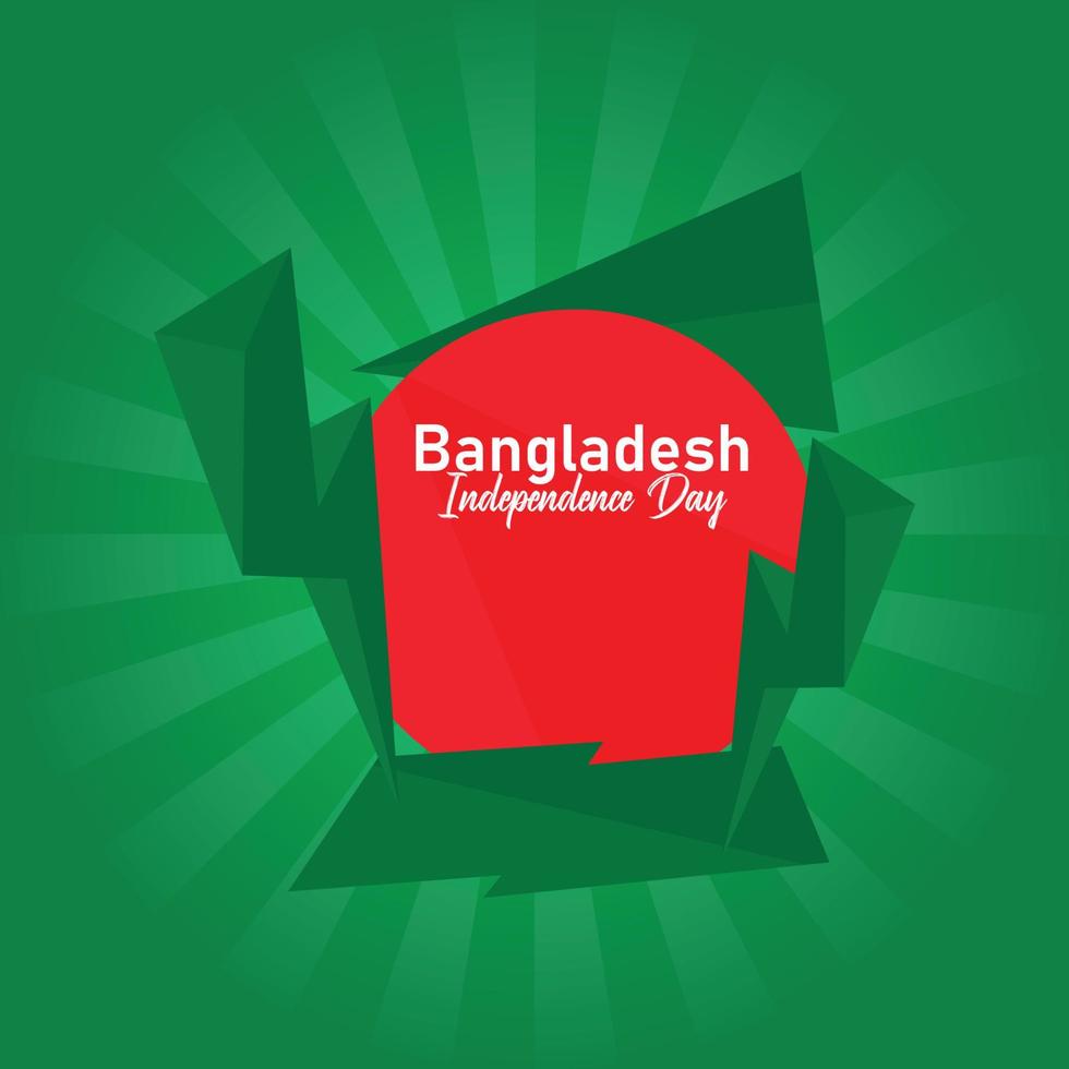 design de postagem de mídia social do dia da independência de bangladesh vetor