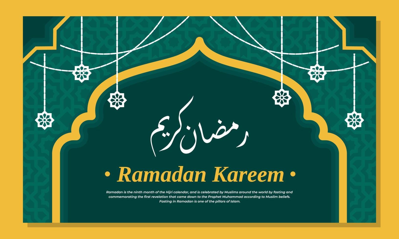 fundo de modelo de ramadan kareem vetor