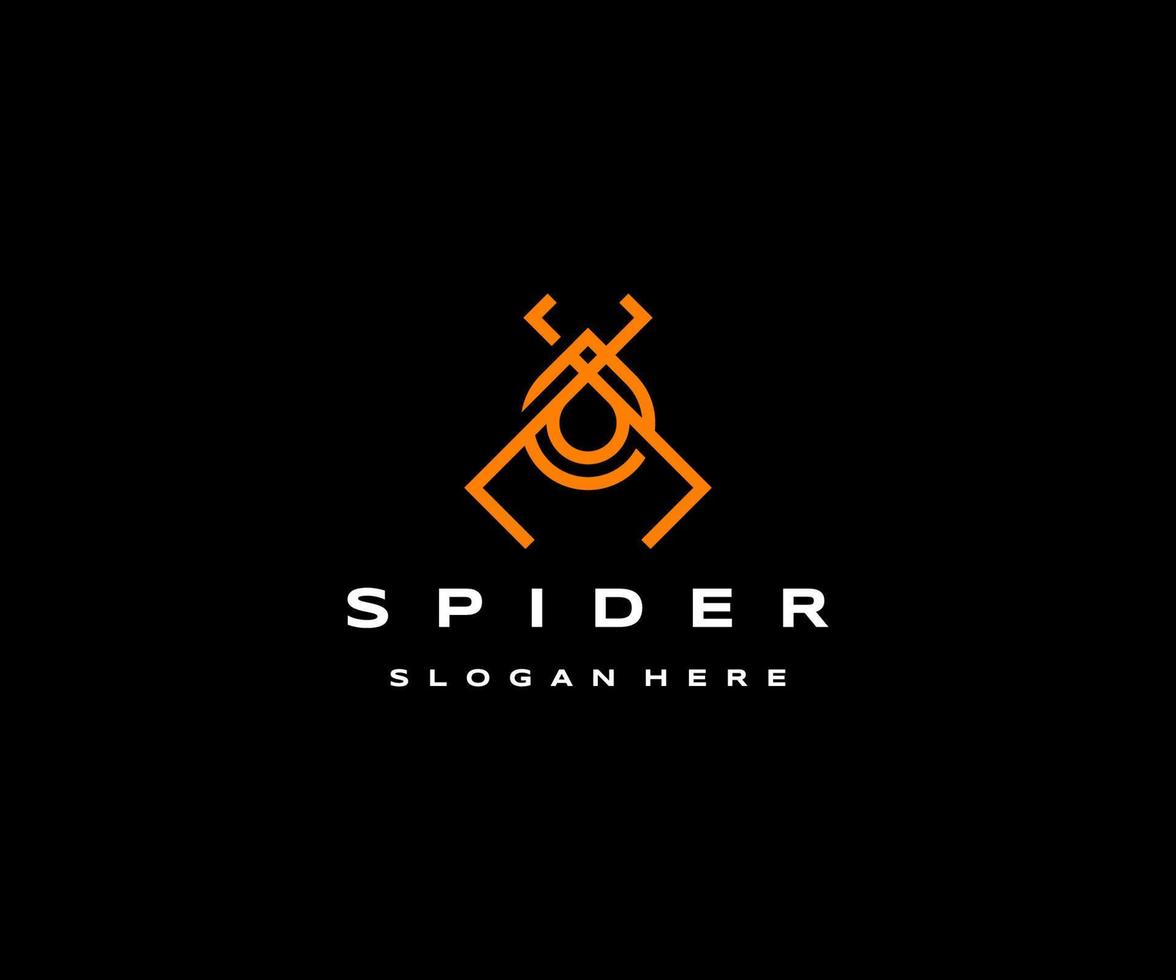 modelo de design de ícone de logotipo de aranha vetor