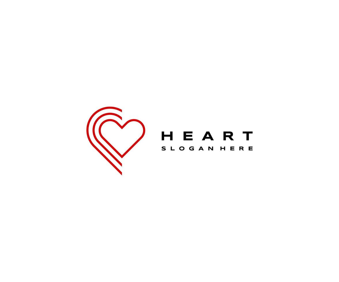 modelo de design de ícone de logotipo de coração vetor
