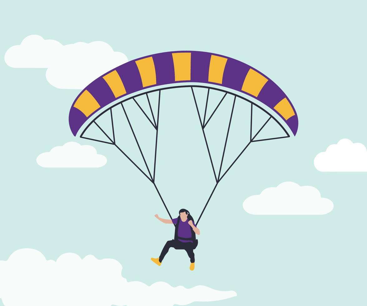 ilustração vetorial de parapente vetor