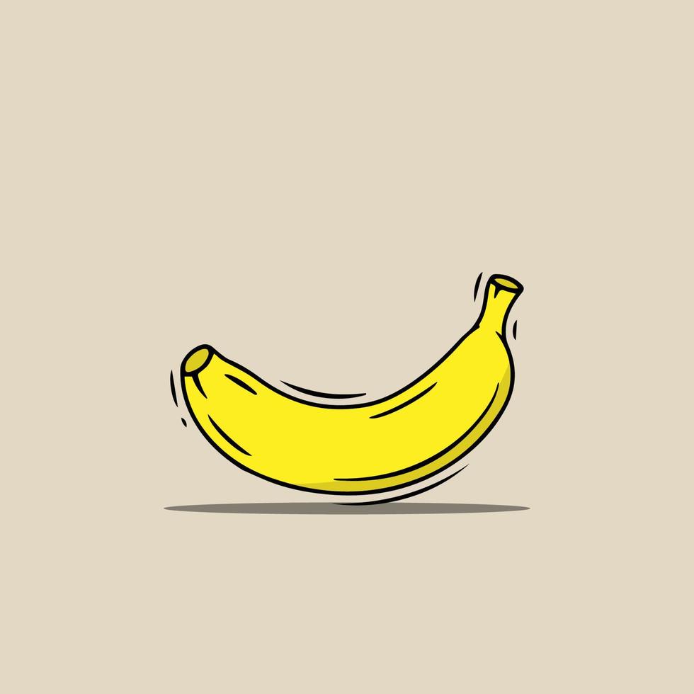vetor de frutas de banana amarela fresca