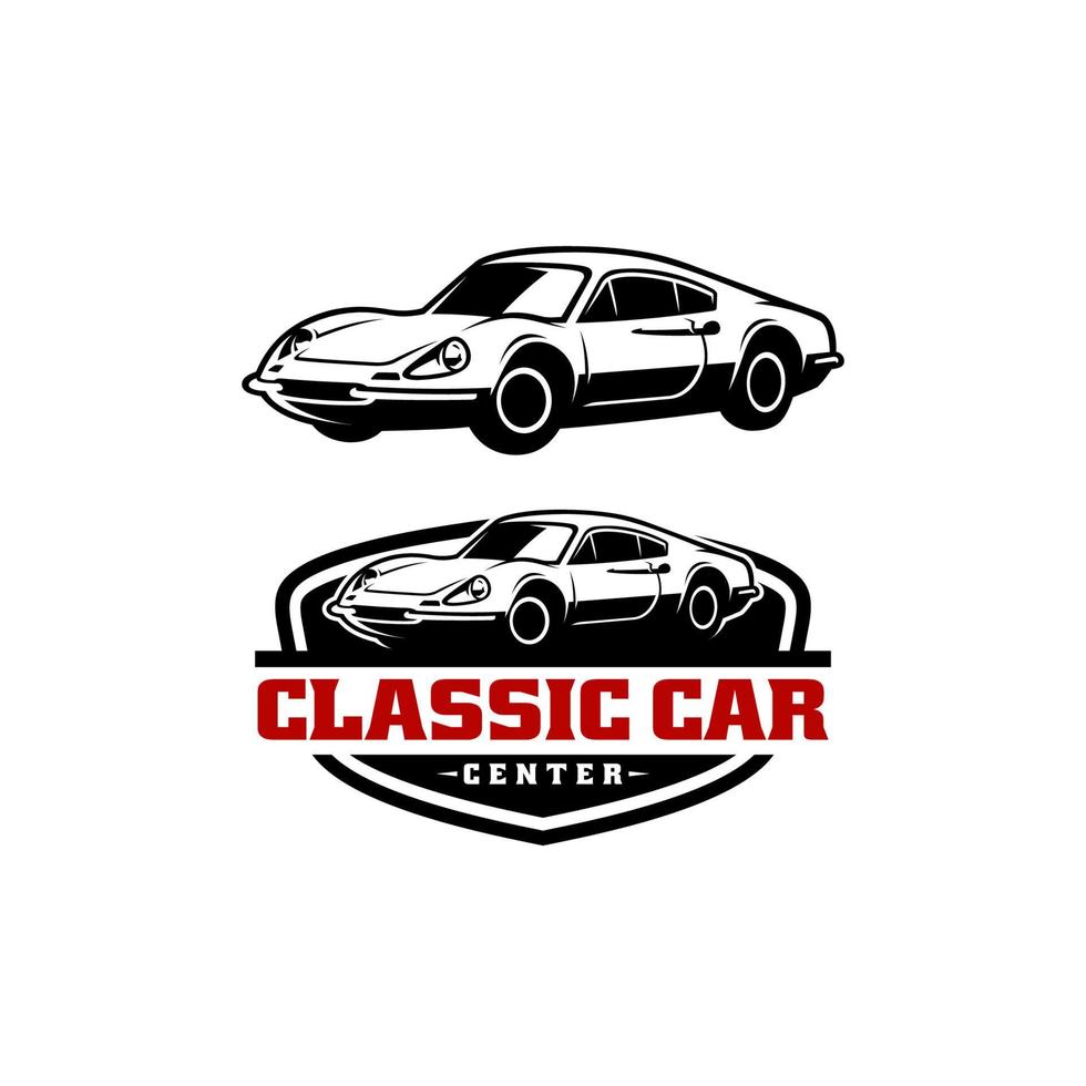 vetor de logotipo de ilustração de carro clássico