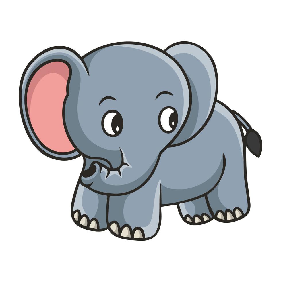 elefante de ilustração de desenho animado vetor