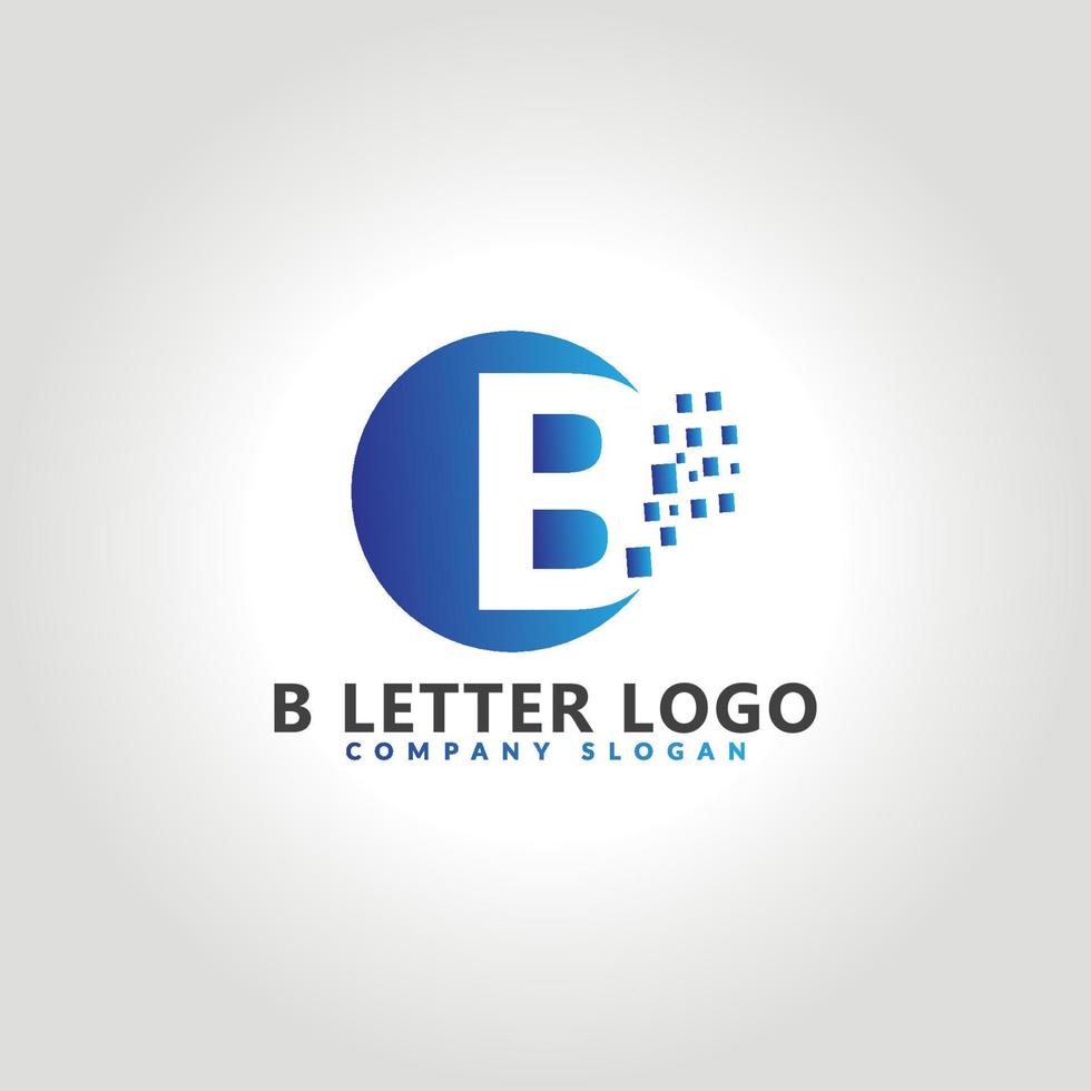 pontos letra b logotipo. vetor de design de letra b com pontos