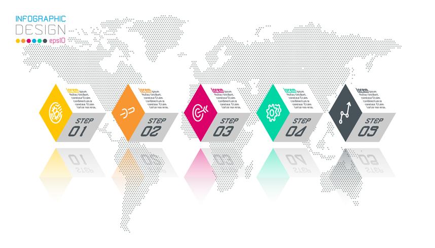 Negócios rótulos hexágono forma infográfico grupos bar vetor