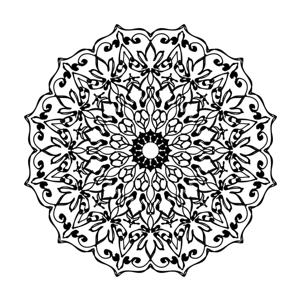 mandala desenhada à mão. decoração em ornamento de doodle oriental étnica. vetor