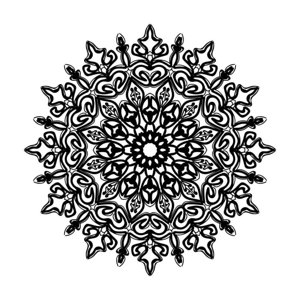 mandala desenhada à mão. decoração em ornamento de doodle oriental étnica. vetor