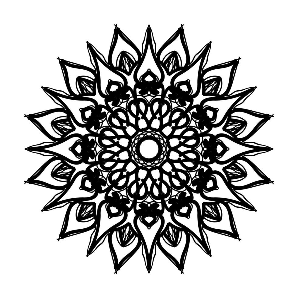 mandala desenhada à mão. decoração em ornamento de doodle oriental étnica. vetor