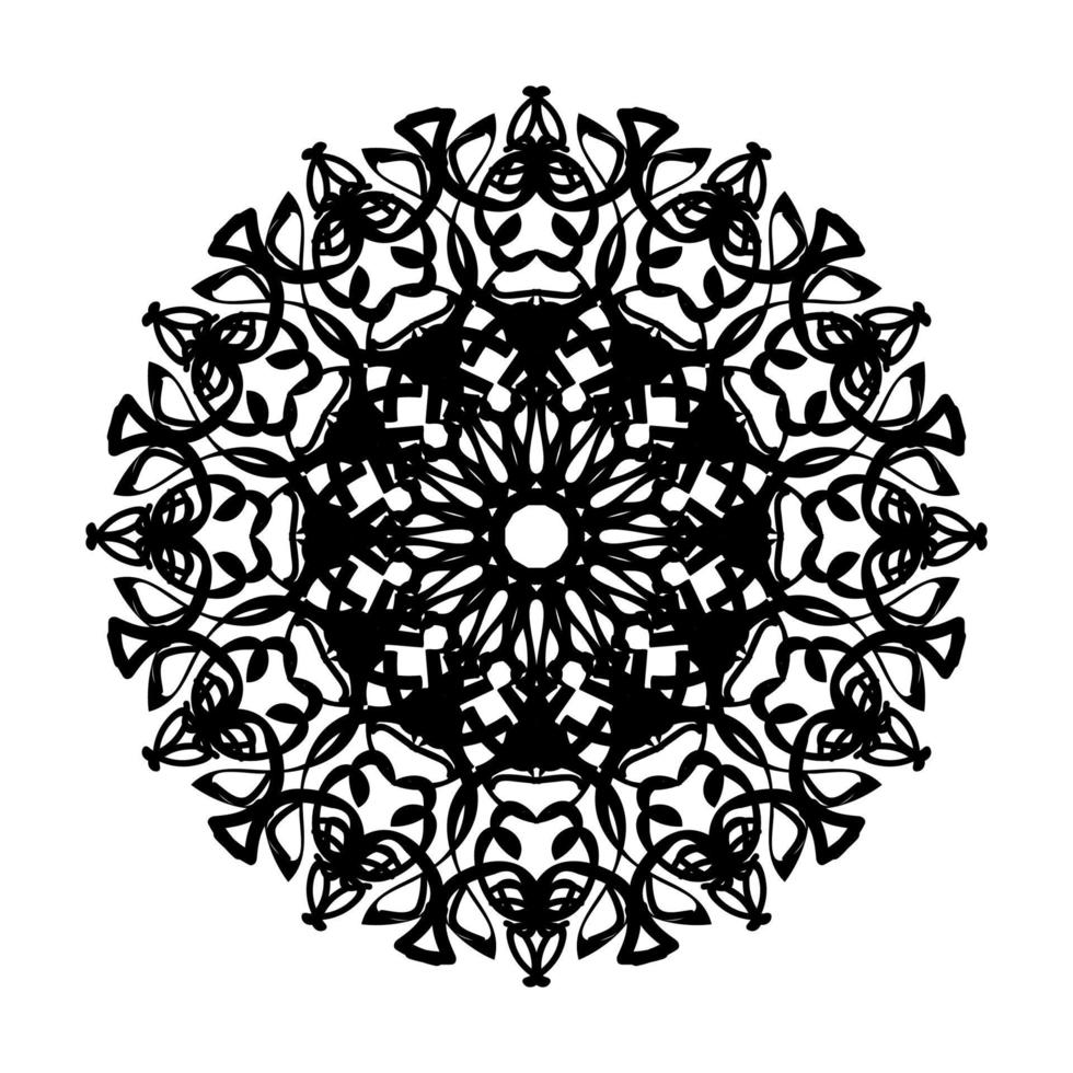 mandala desenhada à mão. decoração em ornamento de doodle oriental étnica. vetor